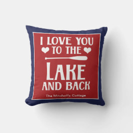 Ik hou van je naar het meer en terug - Valentijnsd Kussen