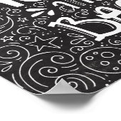 Ik hou van je naar het Moon en Rustic Chalkboard Poster (Hoek)