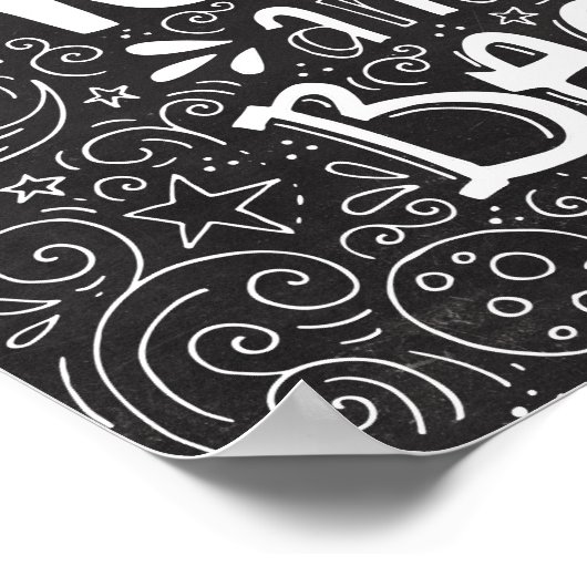 Ik hou van je naar het Moon en Rustic Chalkboard Poster (Hoek)