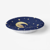 Ik hou van je naar het Moon Teddy Bear Baby shower Papieren Kommen (Gebogen)