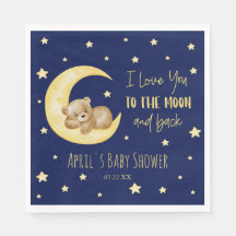 Ik hou van je naar het Moon Teddy Bear Baby shower