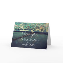 Ik hou van je naar het strand en terug