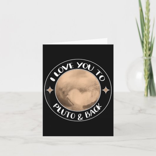 Ik hou van je naar Pluto Space Group Quote Gift Fa Kaart (Voorkant)