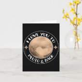 Ik hou van je naar Pluto Space Group Quote Gift Fa Kaart (Gele Bloem)
