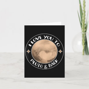 Ik hou van je naar Pluto Space Group Quote Gift Fa Kaart