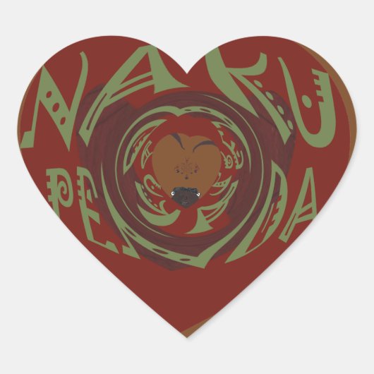 Ik hou van je! Nakupenda Sana Hart Sticker (Voorkant)