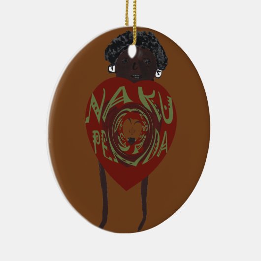 Ik hou van je! Nakupenda Sana Keramisch Ornament (Rechts)