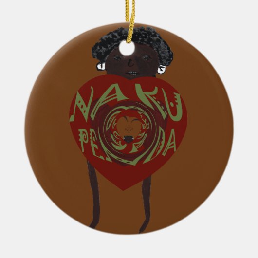 Ik hou van je! Nakupenda Sana Keramisch Ornament (Voorkant)