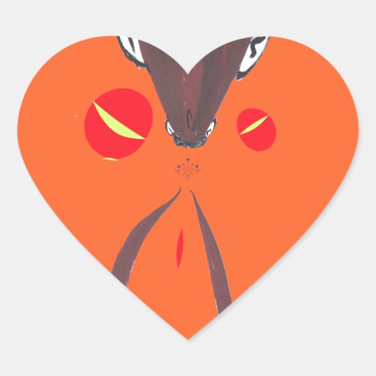 Ik hou van je Nakupenda Swahili Hart Sticker (Voorkant)