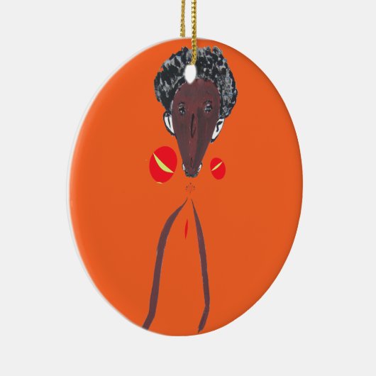 Ik hou van je Nakupenda Swahili Keramisch Ornament (Rechts)