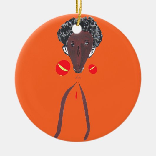 Ik hou van je Nakupenda Swahili Keramisch Ornament (Voorkant)