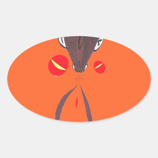 Ik hou van je Nakupenda Swahili Ovale Sticker (Voorkant)