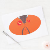 Ik hou van je Nakupenda Swahili Ovale Sticker (Envelop)