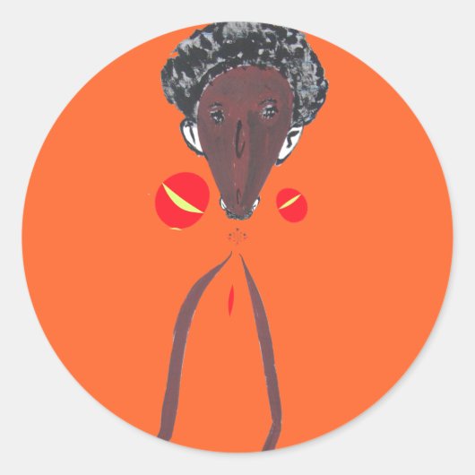 Ik hou van je Nakupenda Swahili Ronde Sticker (Voorkant)