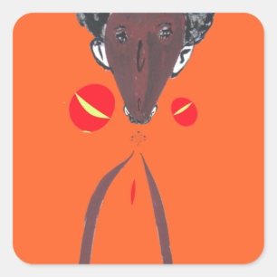 Ik hou van je Nakupenda Swahili Vierkante Sticker