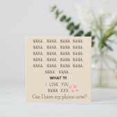 Ik hou van je Nana Kan ik telefoon moederdag Feestdagenkaart (Staand voorkant)