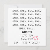 Ik hou van je Nana oma moederdag met harten Feestdagenkaart (Voorkant)