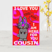 Ik hou van je neef, ik ben hier voor jou kaart (Gele Bloem)