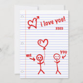 ik hou van je notitieboek papieren schetsen kaart (Voorkant)
