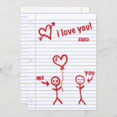 ik hou van je notitieboek papieren schetsen kaart (Voorkant / Achterkant)