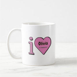 Ik hou van je Olivia, Valentijnsdag cadeau voor Ol Koffiemok