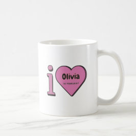 Ik hou van je Olivia, Valentijnsdag cadeau voor Ol Koffiemok