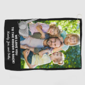 Ik hou van je om de ruwe en terug aangepaste foto golfhanddoek (Horizontaal)