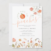 Ik hou van je om perziken Elegant Vrijgezellenfees Kaart (Voorkant)