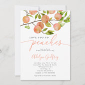 Ik hou van je om perziken Vrijgezellenfeest Kaart (Voorkant)