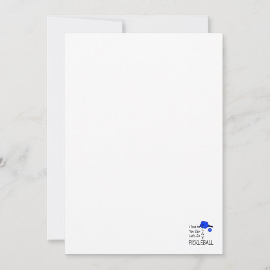 ik hou van je om pickleball blue te spelen kaart (Achterkant)