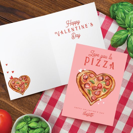 Ik hou van je om pizza leuke pizza liefhebbers Val Feestdagen Kaart