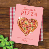 Ik hou van je om pizza leuke pizza liefhebbers Val Feestdagen Kaart