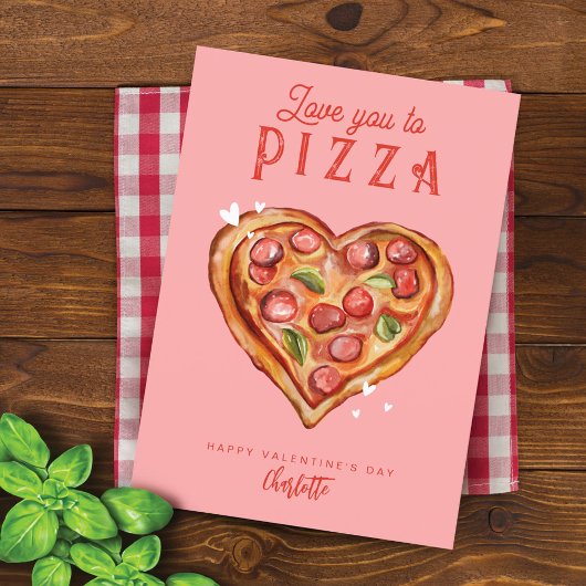 Ik hou van je om pizza leuke pizza liefhebbers Val Feestdagen Kaart