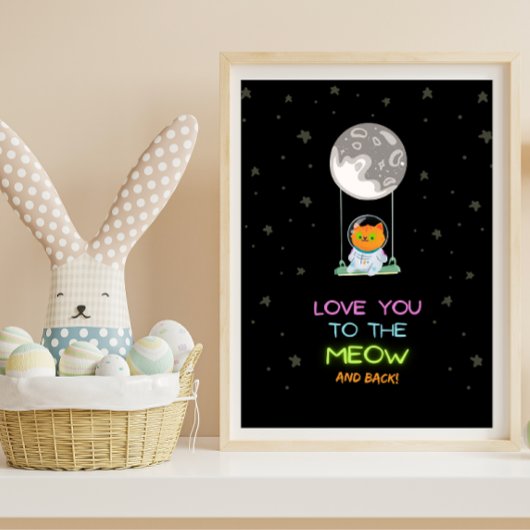 Ik hou van je om te miauwen en terug poster