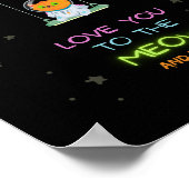 Ik hou van je om te miauwen en terug poster (Hoek)