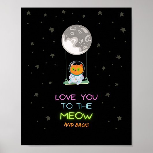 Ik hou van je om te miauwen en terug poster (Voorkant)