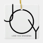 Ik hou van je oma foto Kerstmis Keramisch Ornament (Voorkant)