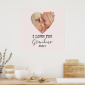 Ik hou van je oma | Gepersonaliseerde poster (Keuken)