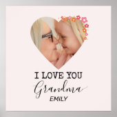 Ik hou van je oma | Gepersonaliseerde poster (Voorkant)