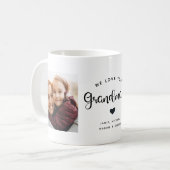 Ik hou van je OMA Hearts Custom Two Photo Koffiemok (Voorkant links)