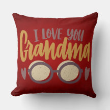 Ik hou van je oma kalligrafie script rood