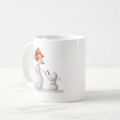 Ik hou van je oma Schattige Snowman Koffiemok (Voorkant links)