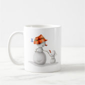 Ik hou van je oma Schattige Snowman Koffiemok (Links)