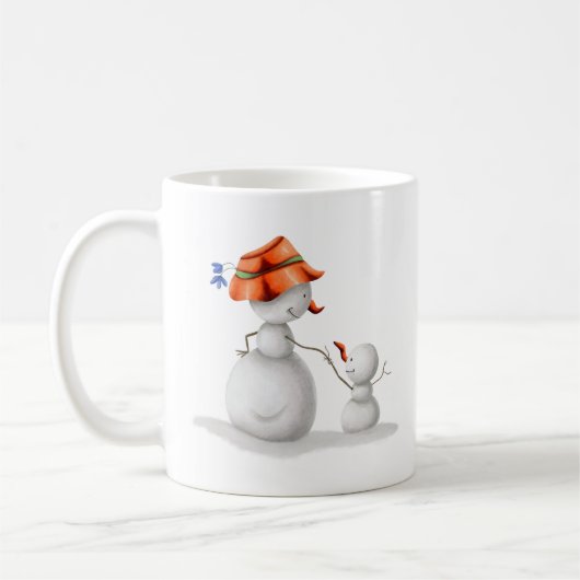 Ik hou van je oma Schattige Snowman Koffiemok (Links)