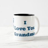 Ik hou van je oma tweekleurige koffiemok (Voorkant rechts)