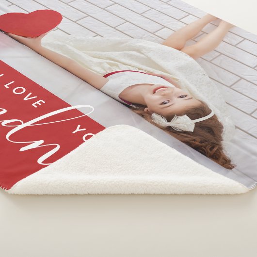 Ik hou van je oma Valentijnsdag Gift Photo Sherpa Deken (3/4)