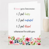 Ik hou van je omdat kaart (Voorkant)
