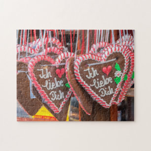 Ik hou van je ontbijtbroekhart op de feestdag legpuzzel