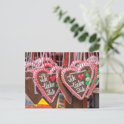 Ik hou van je ontbijtbrood. feestdagenkaart (Staand voorkant)