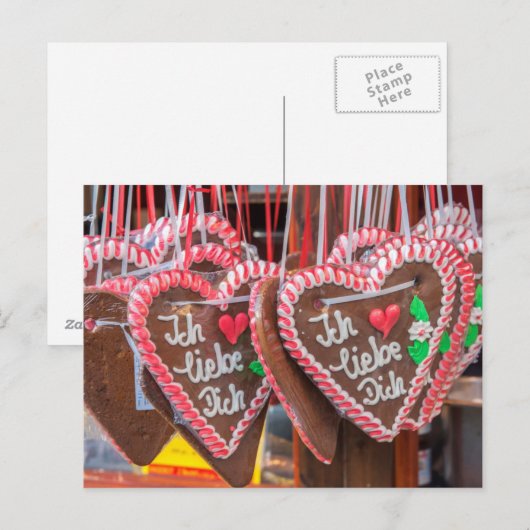 Ik hou van je ontbijtbrood. feestdagenkaart (Voorkant / Achterkant)